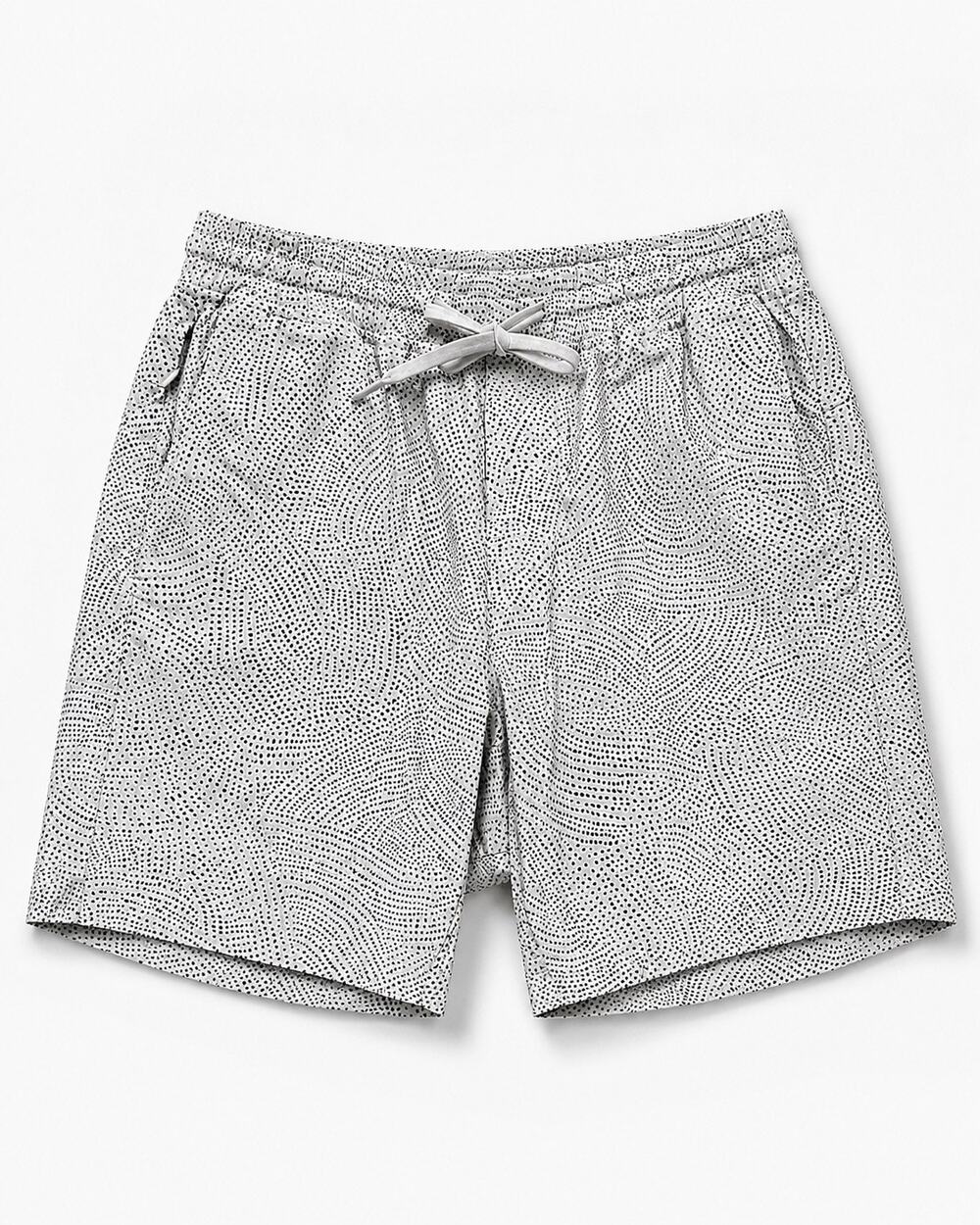 Lululemon Men’s Shorts Medium Black grey/white Dotted Print Drawstring Athletic